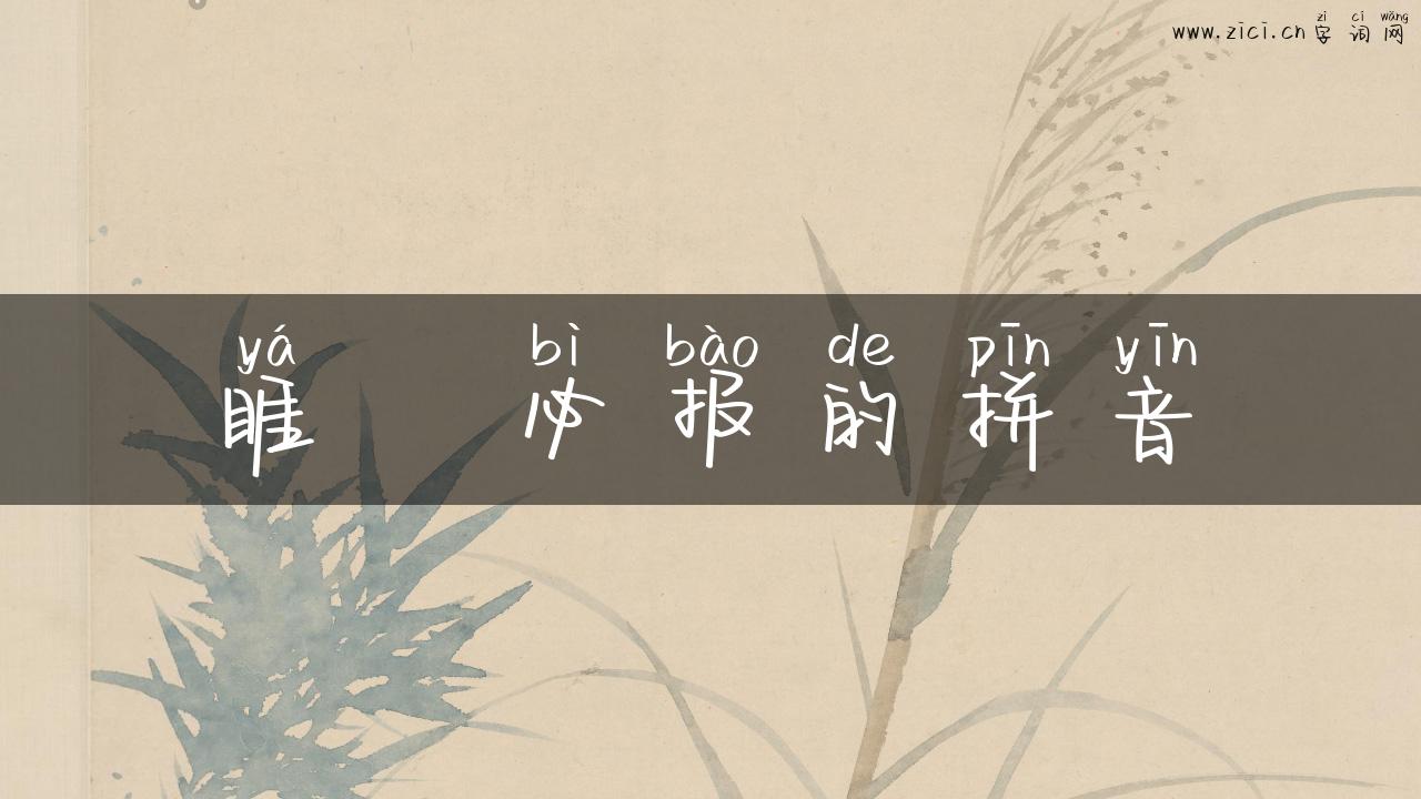 睚皉必报的拼音