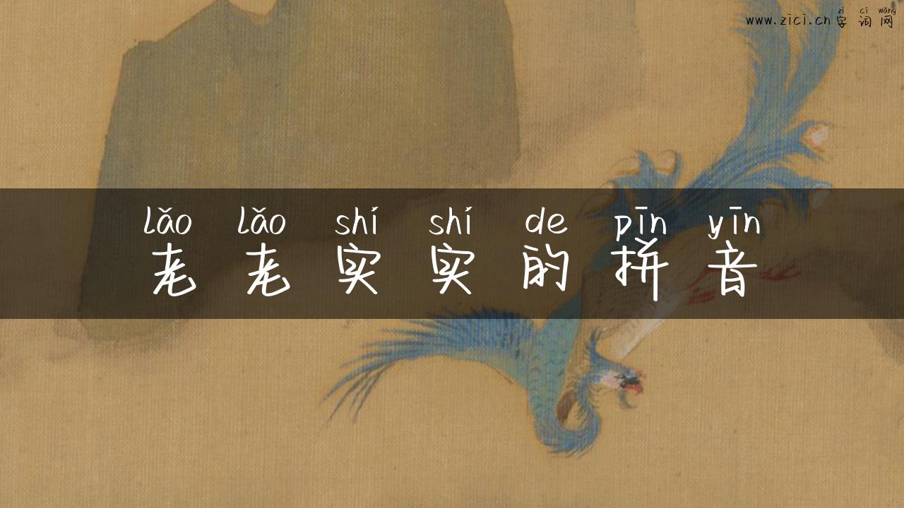 老老实实的拼音