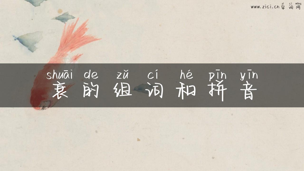 衰的组词和拼音