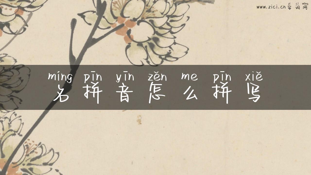 名拼音怎么拼写