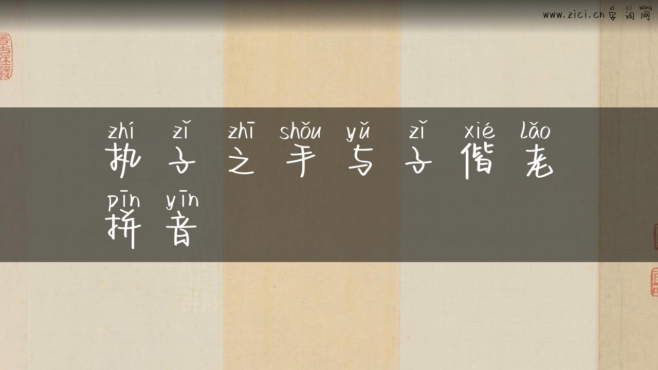 执子之手与子偕老拼音