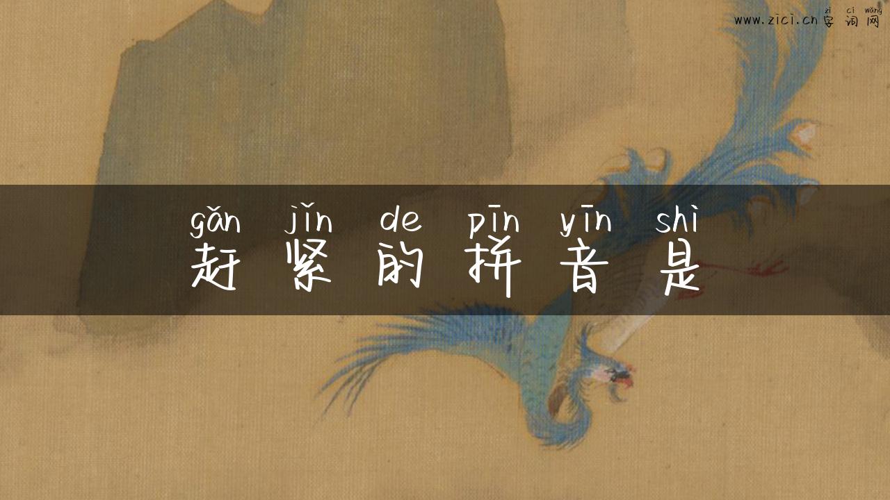 赶紧的拼音是