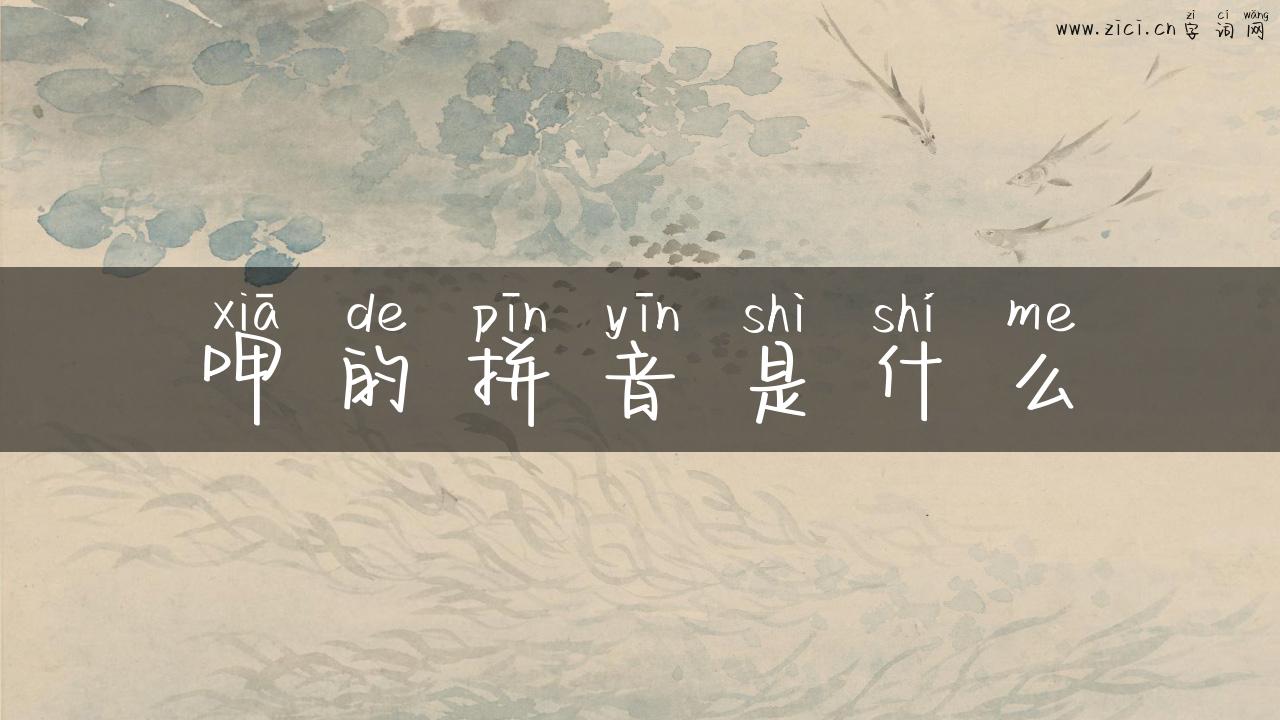 呷的拼音是什么