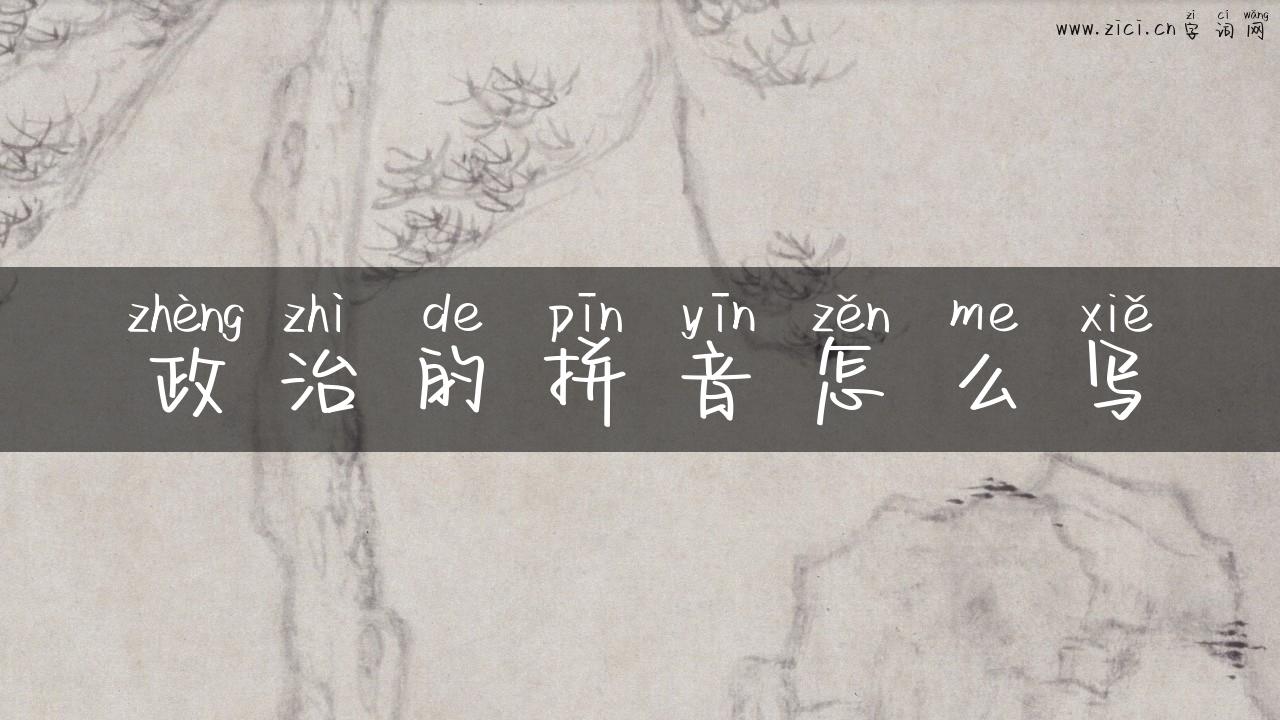 政治的拼音怎么写