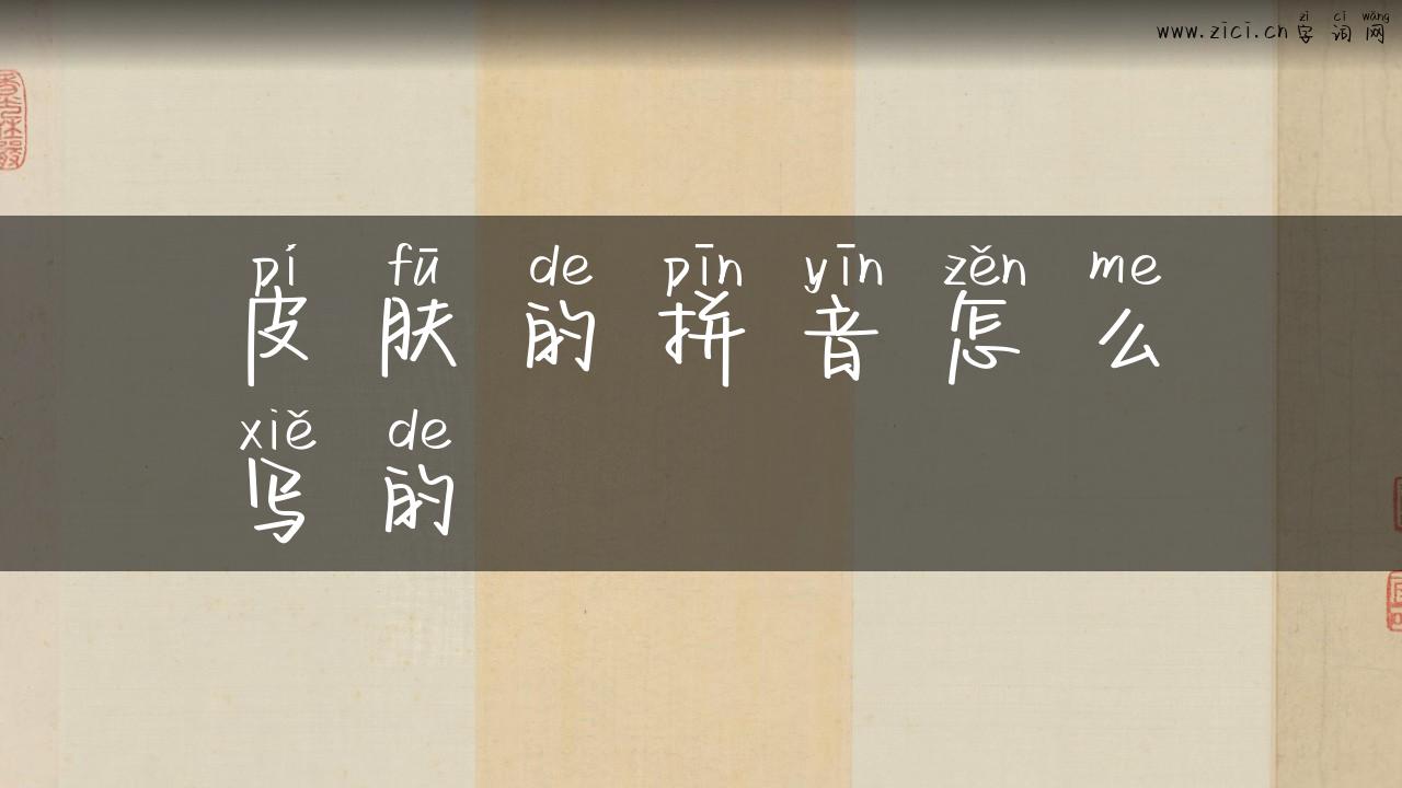 皮肤的拼音怎么写的