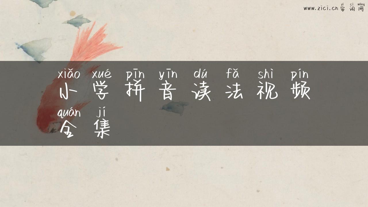 小学拼音读法视频全集