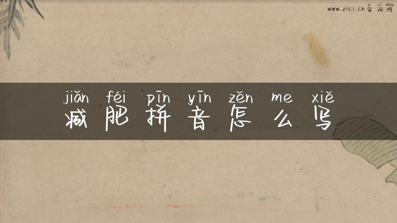 减肥拼音怎么写