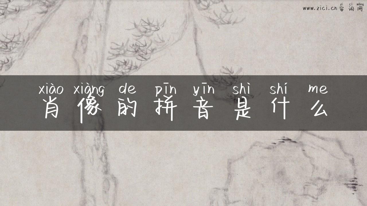 肖像的拼音是什么
