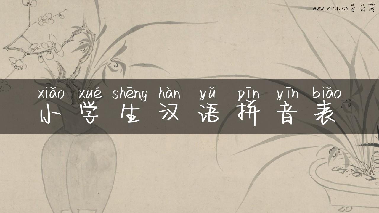 小学生汉语拼音表