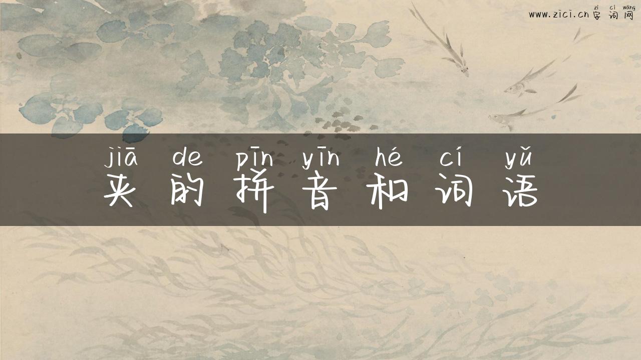 夹的拼音和词语
