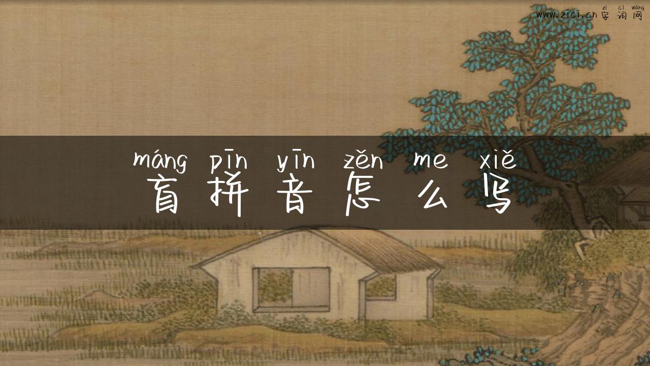 盲拼音怎么写