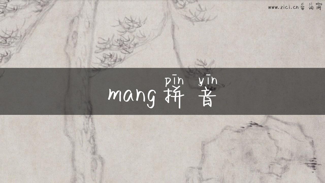 mang拼音