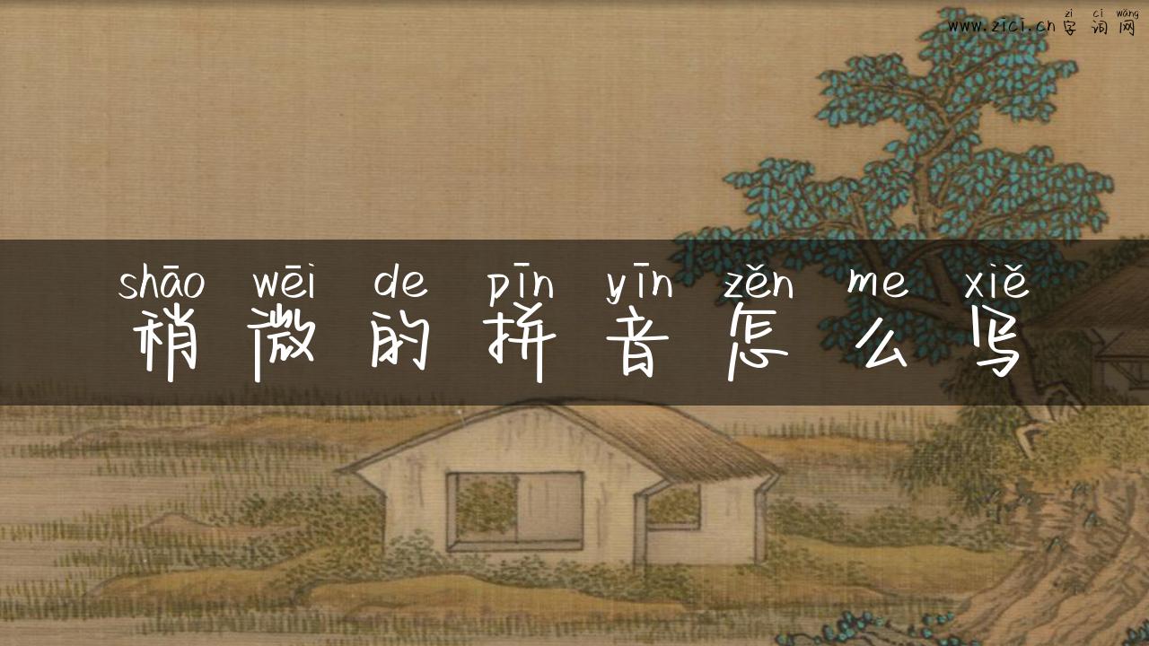 稍微的拼音怎么写