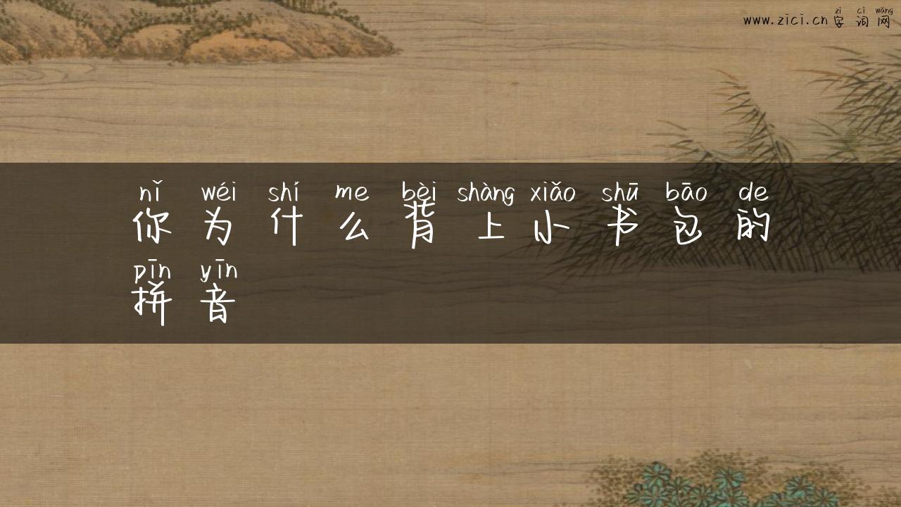 你为什么背上小书包的拼音