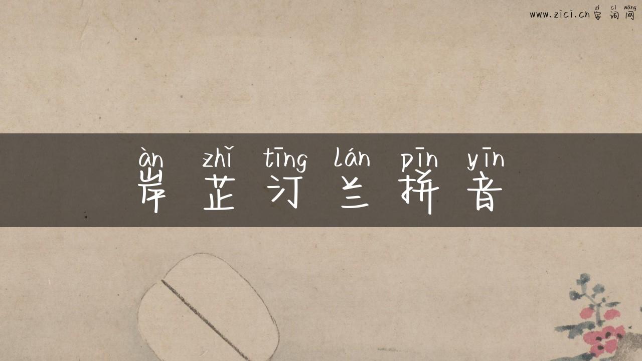 岸芷汀兰拼音