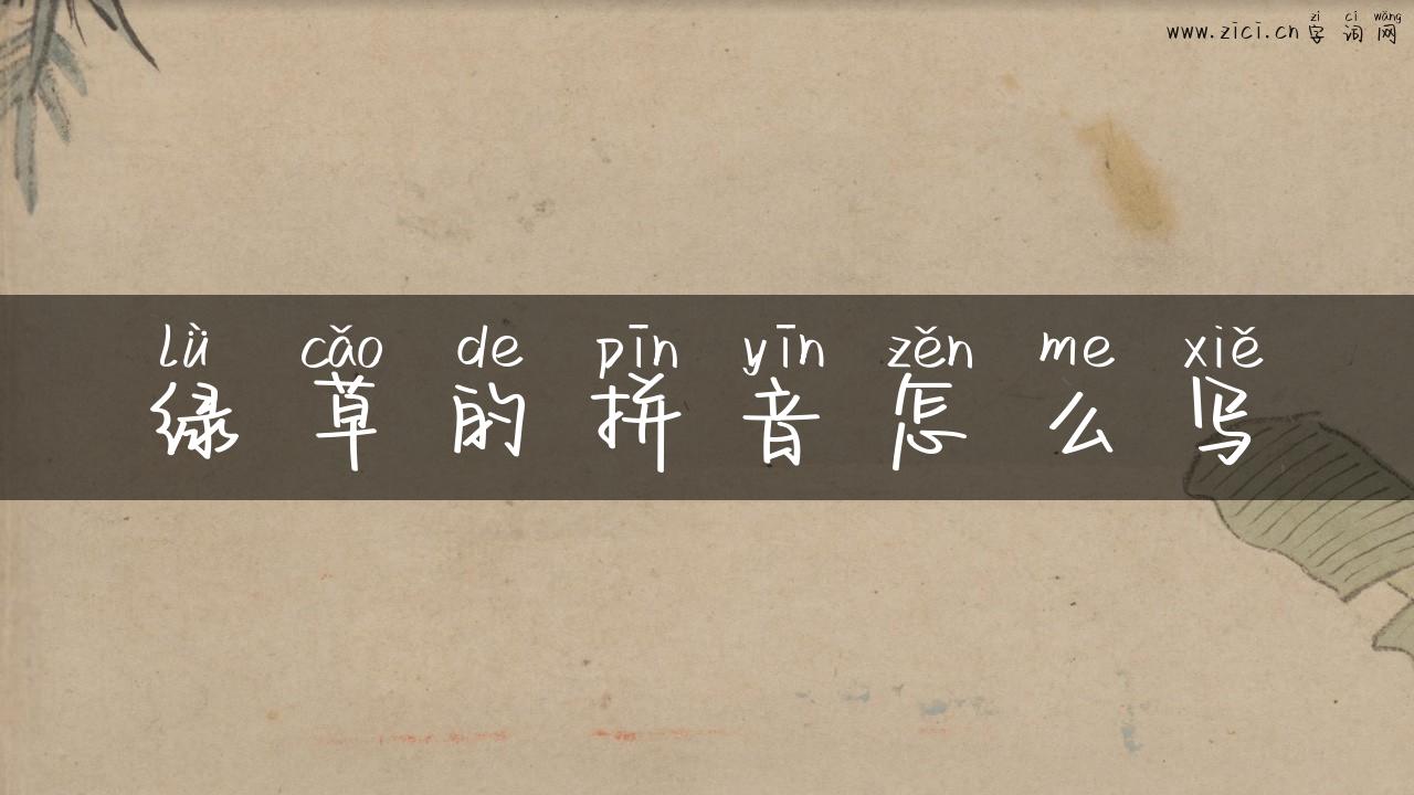 绿草的拼音怎么写