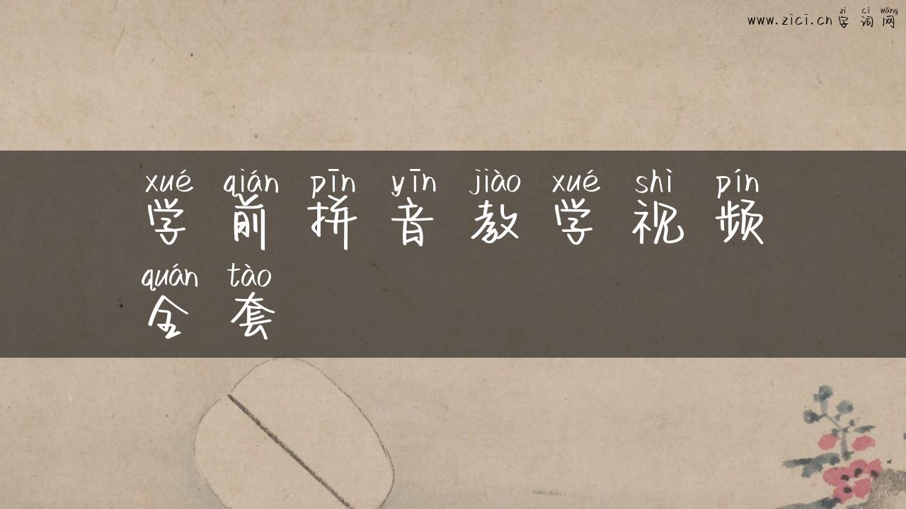 学前拼音教学视频全套