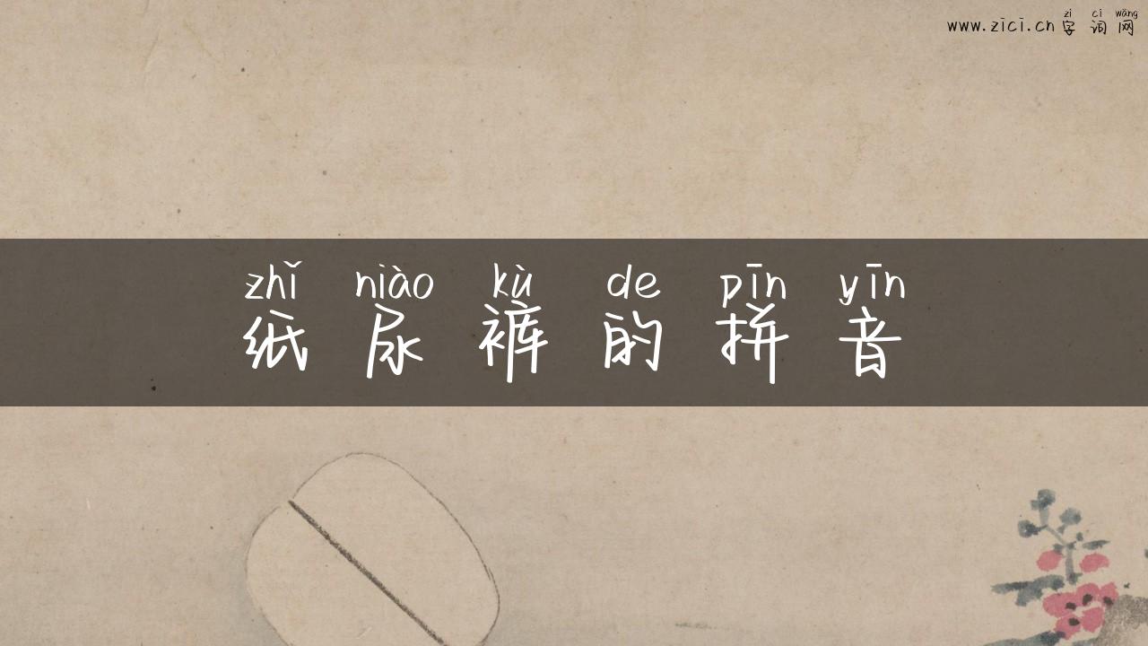 纸尿裤的拼音