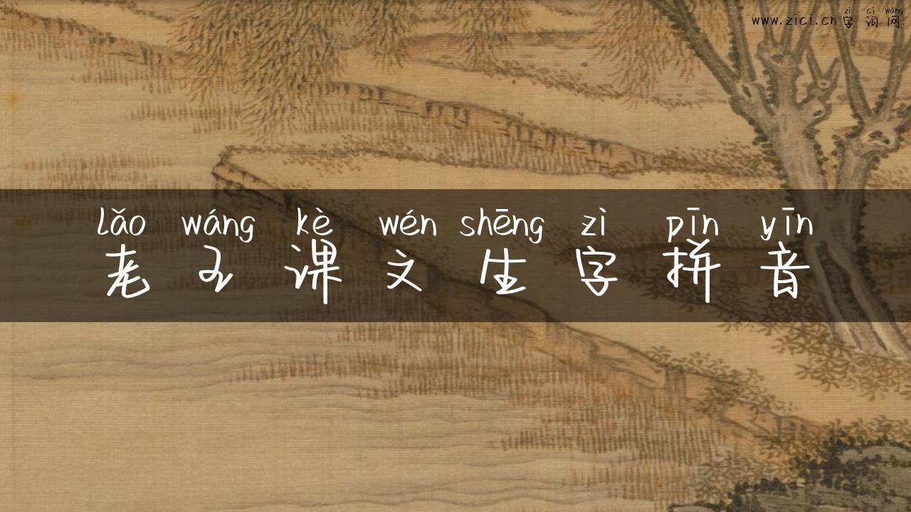老王课文生字拼音