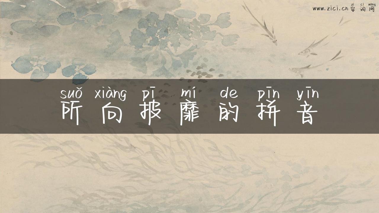 所向披靡的拼音