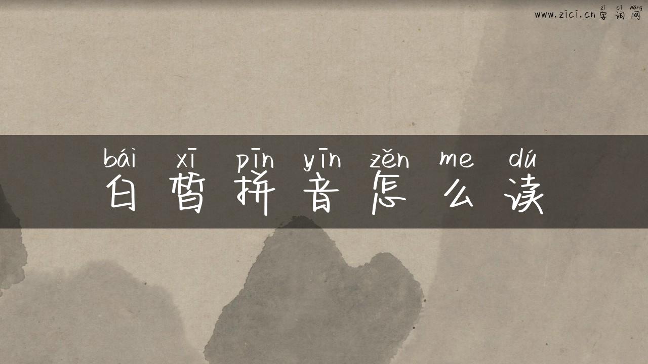 白皙拼音怎么读