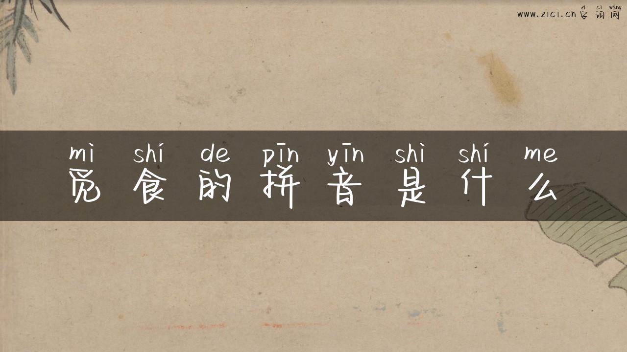 觅食的拼音是什么
