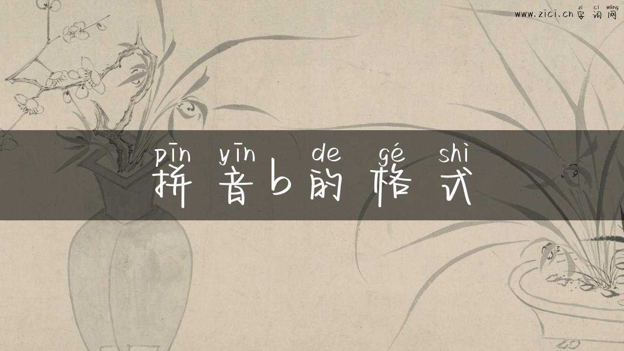拼音b的格式
