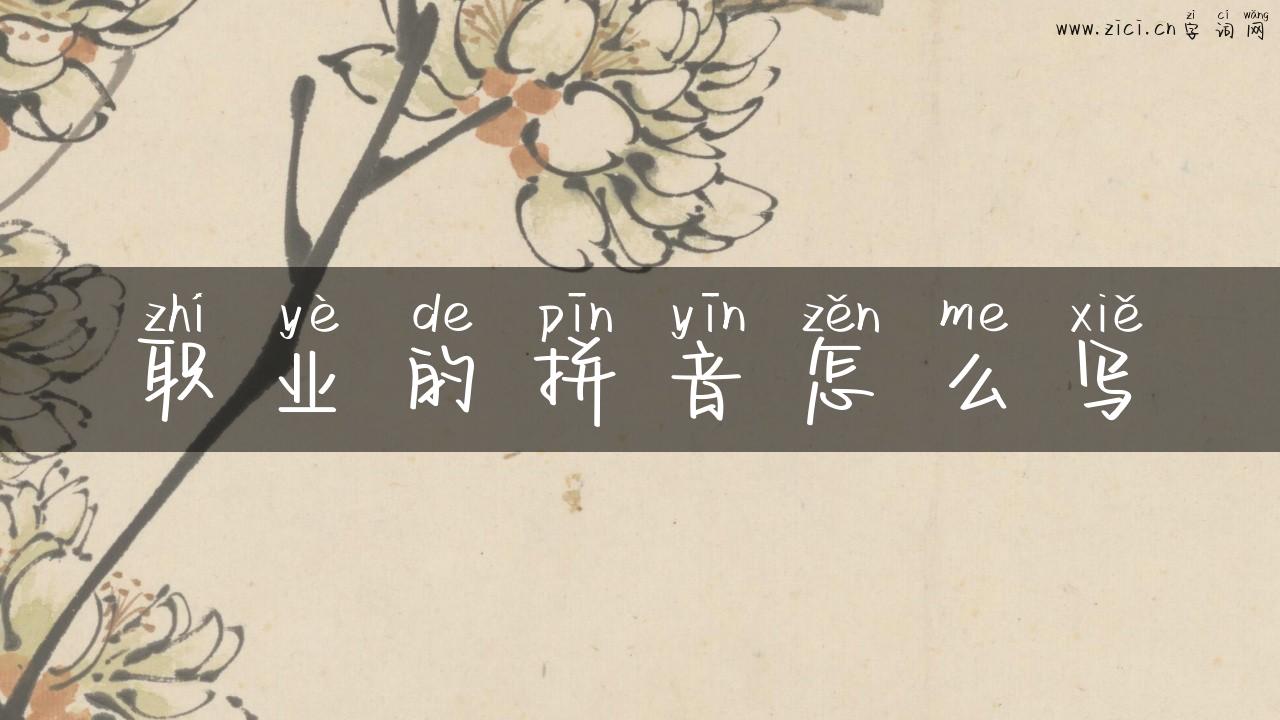 职业的拼音怎么写