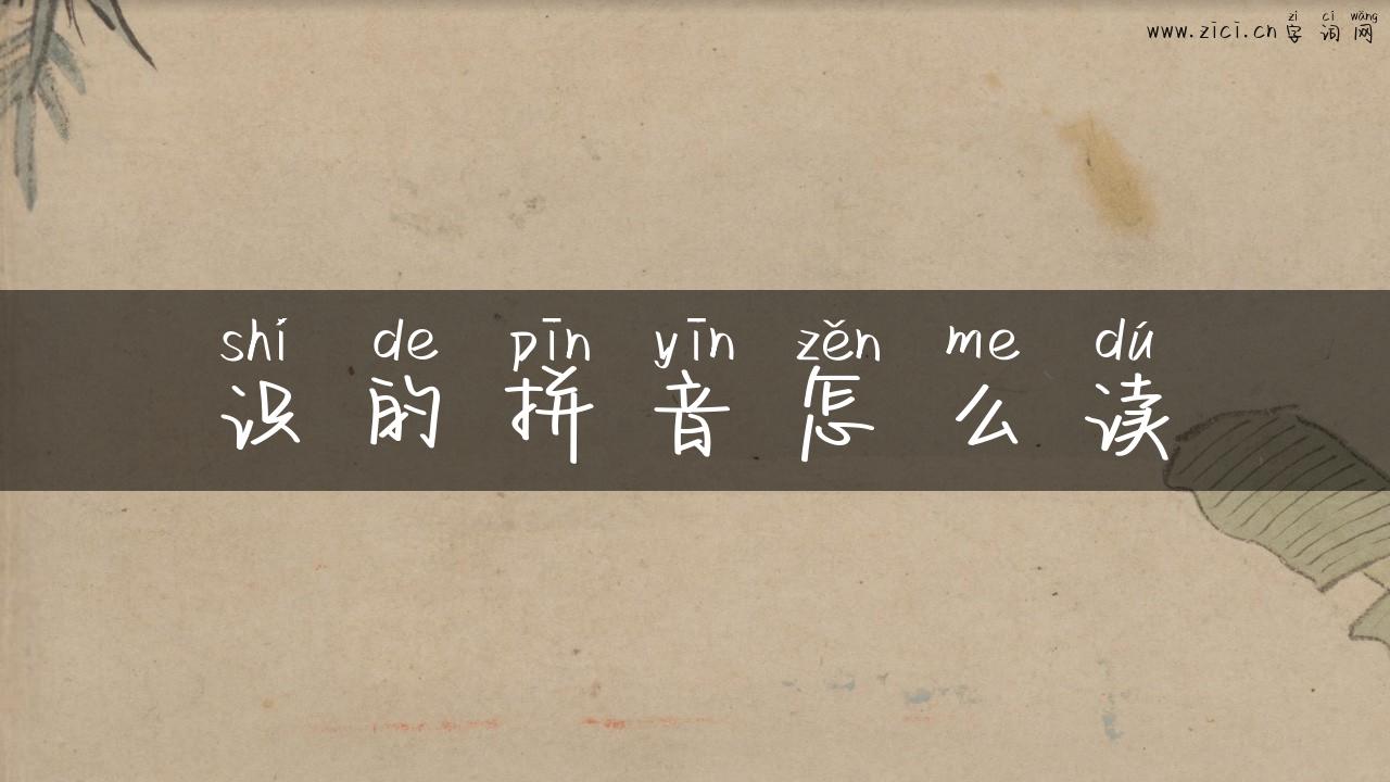 识的拼音怎么读