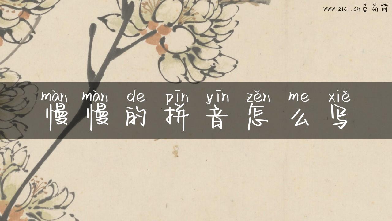 慢慢的拼音怎么写