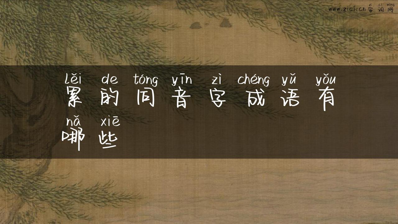 累的同音字成语有哪些
