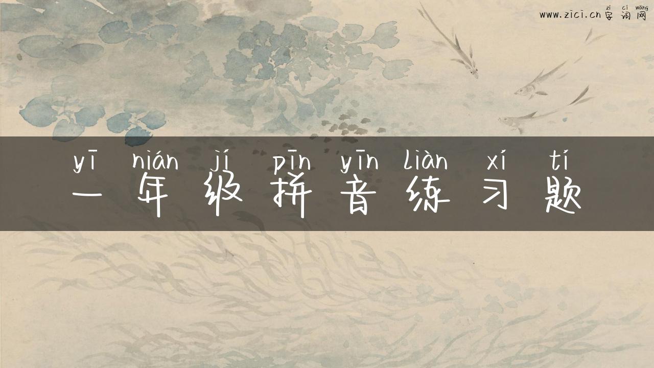 一年级拼音练习题