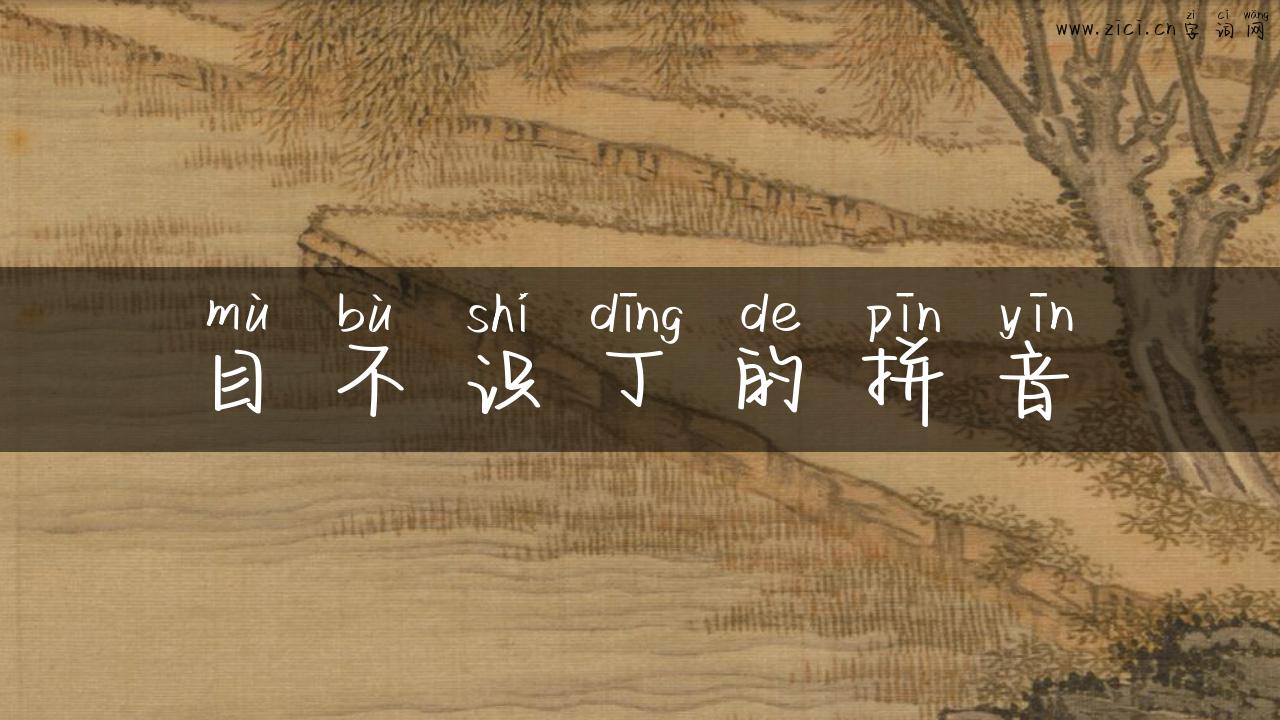 目不识丁的拼音