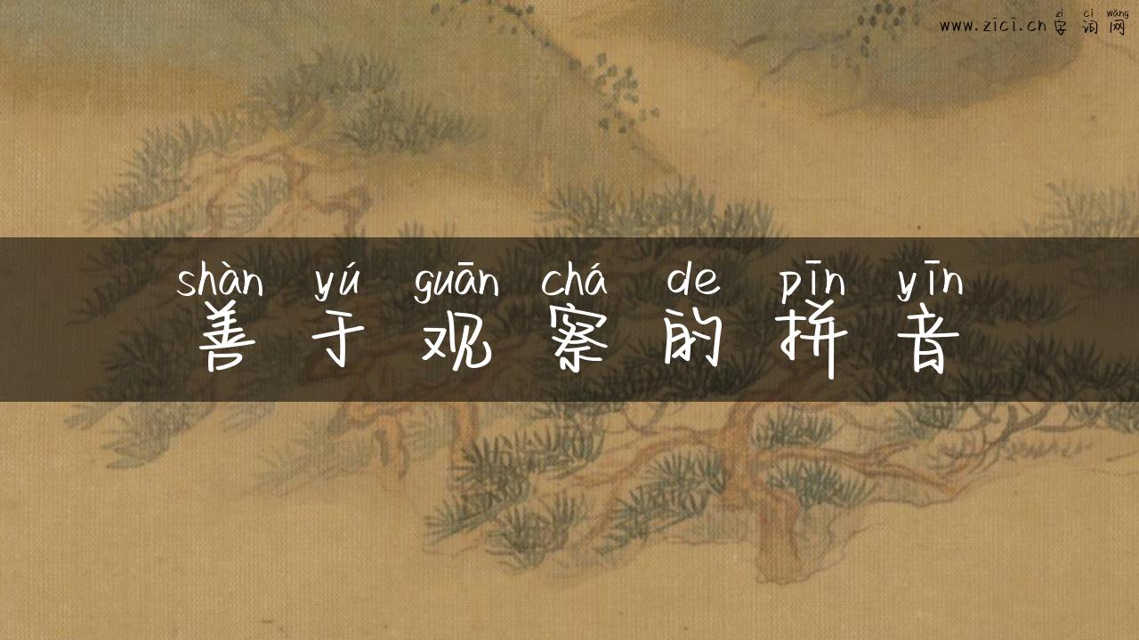 善于观察的拼音