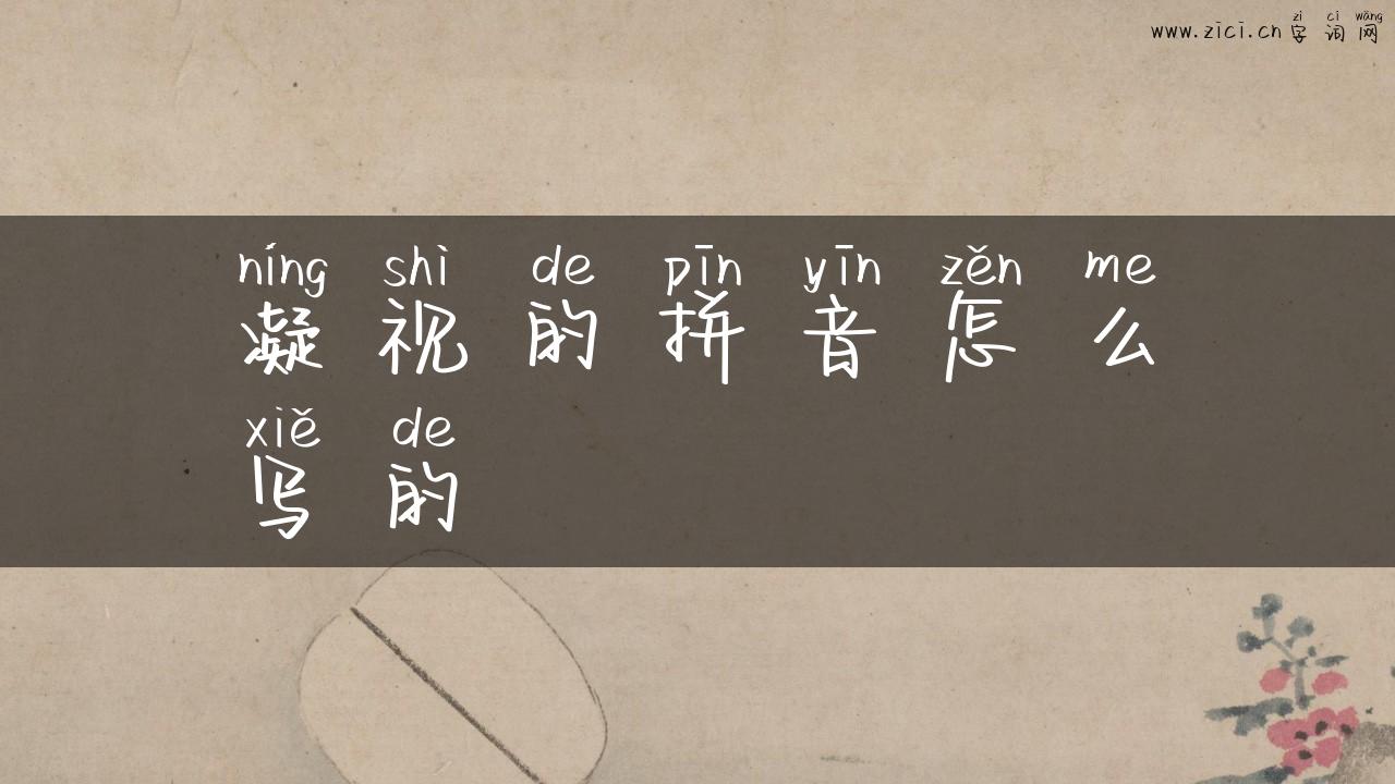 凝视的拼音怎么写的