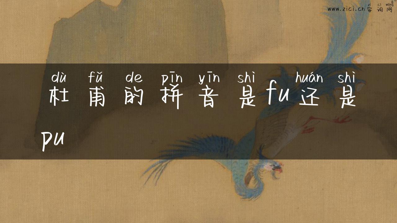 杜甫的拼音是fu还是pu