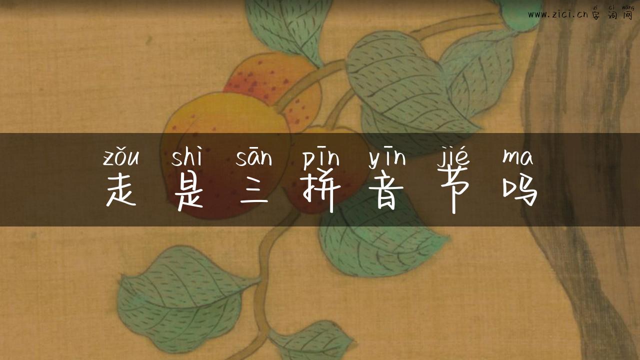 走是三拼音节吗