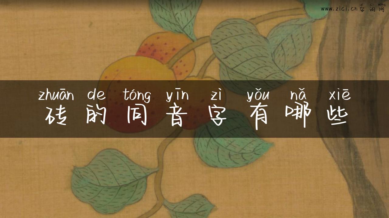 砖的同音字有哪些