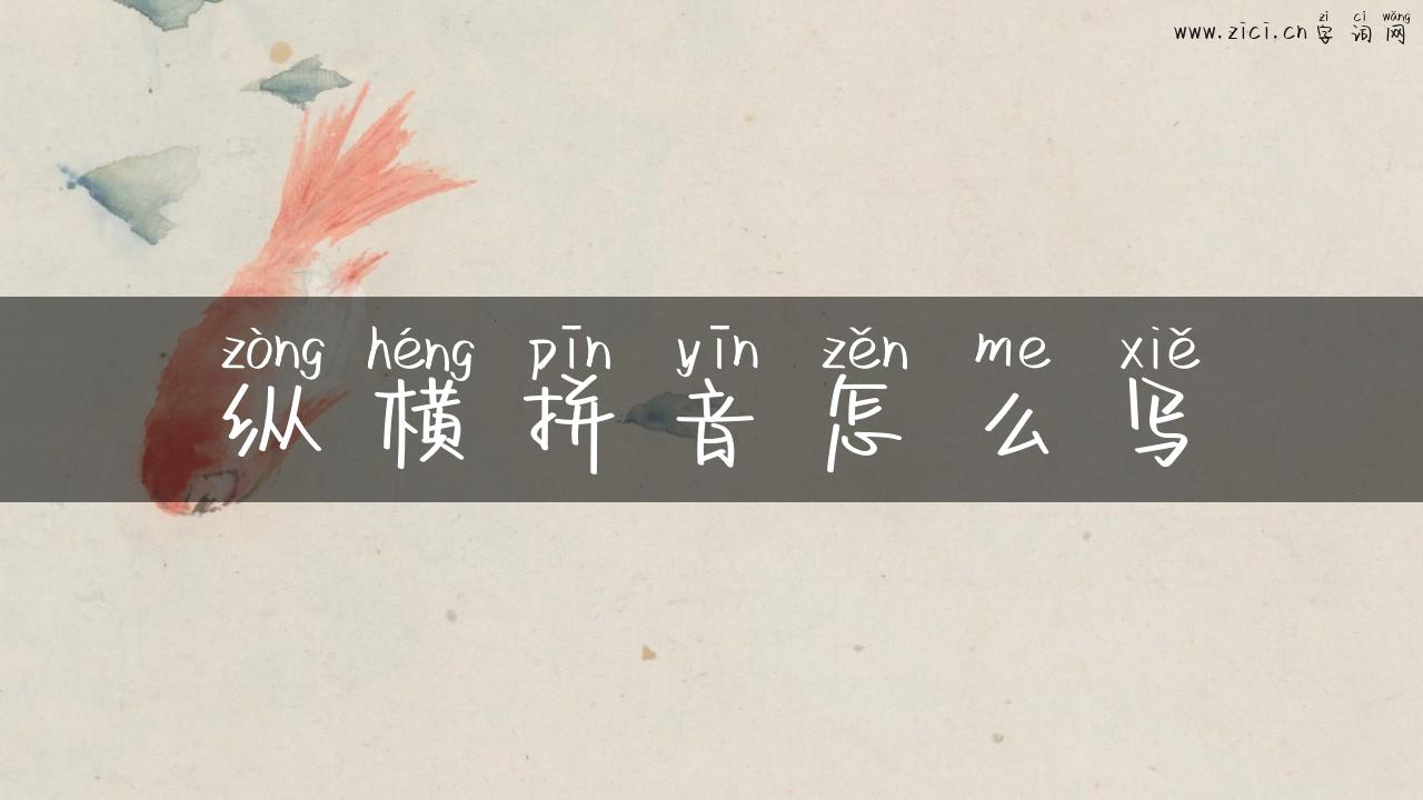 纵横拼音怎么写