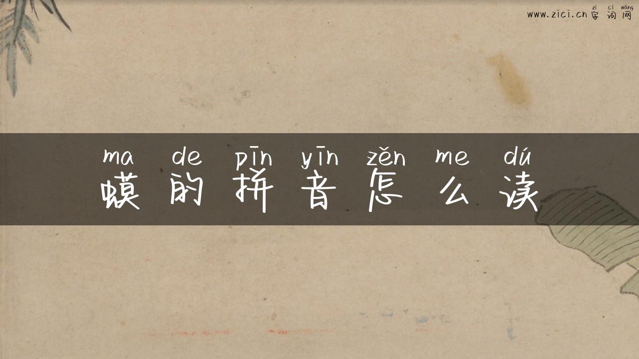 蟆的拼音怎么读