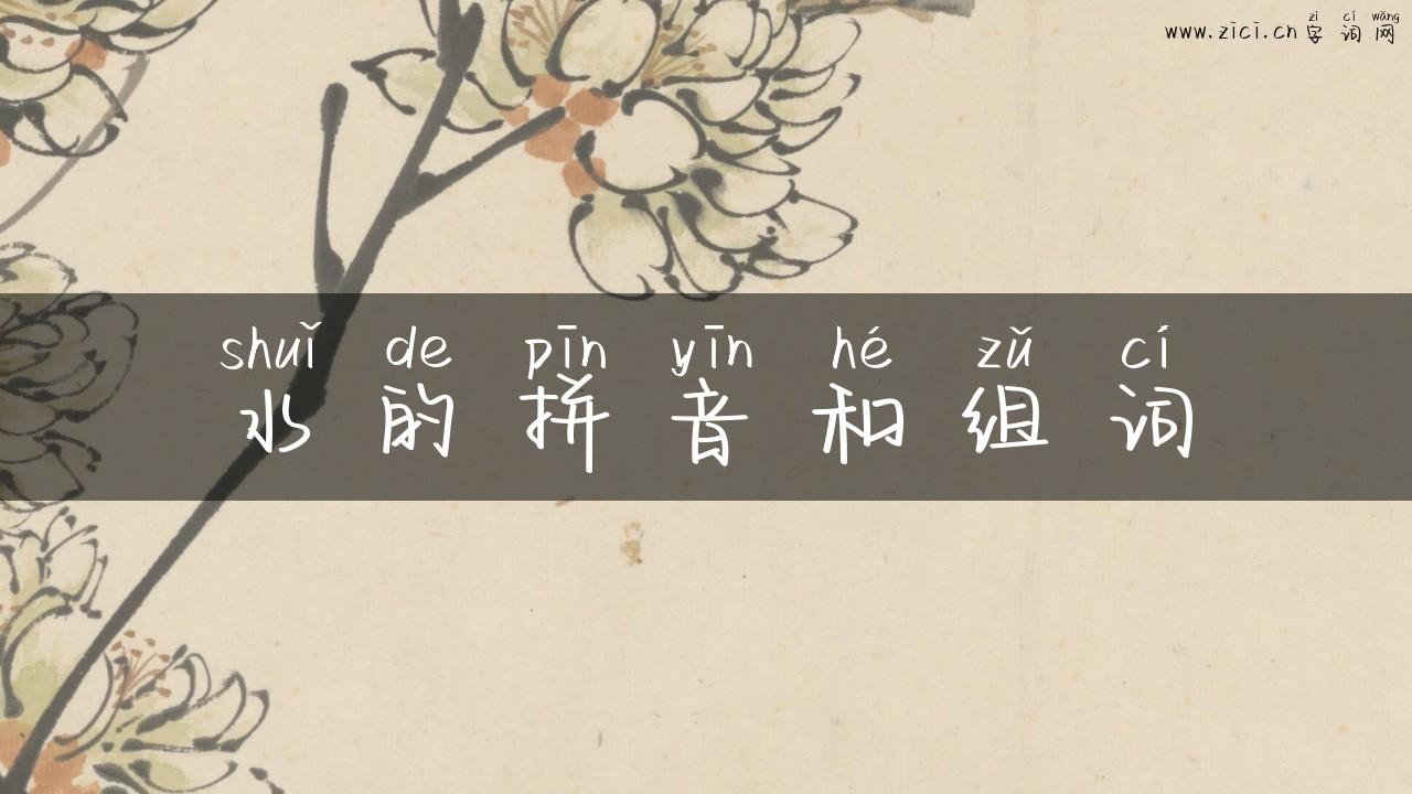 水的拼音和组词