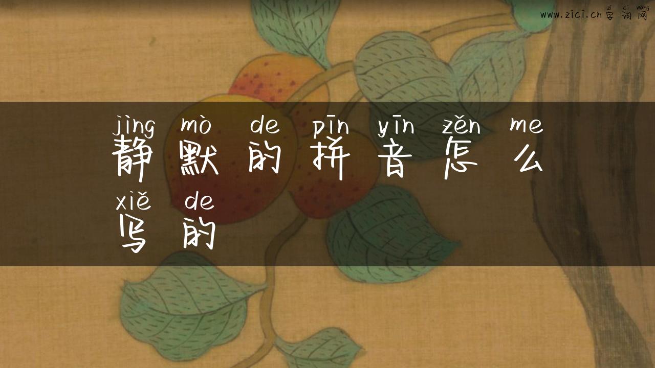 静默的拼音怎么写的