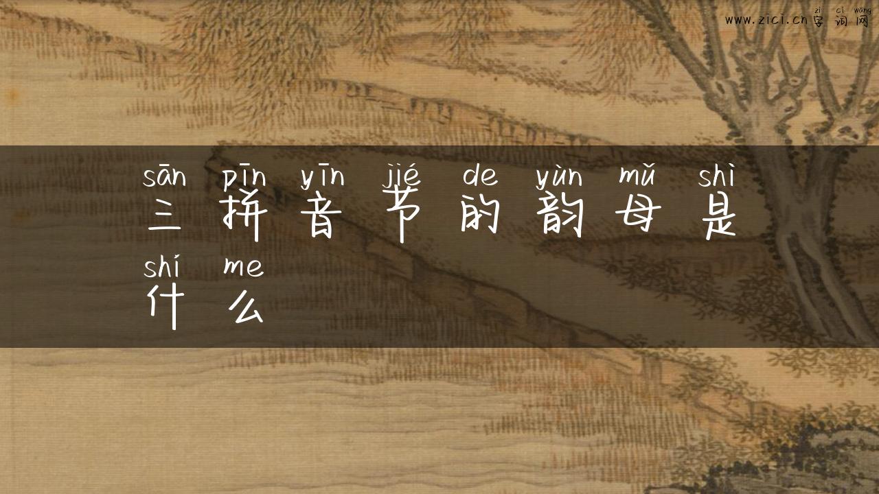 三拼音节的韵母是什么