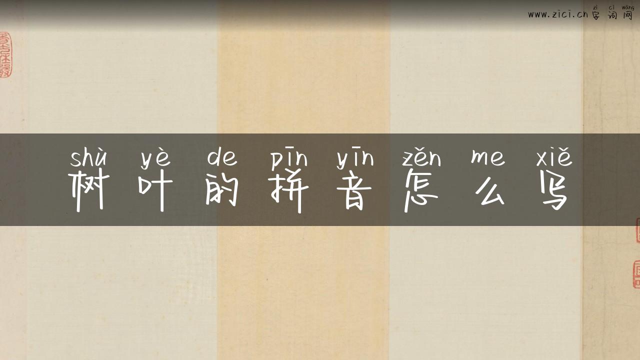 树叶的拼音怎么写