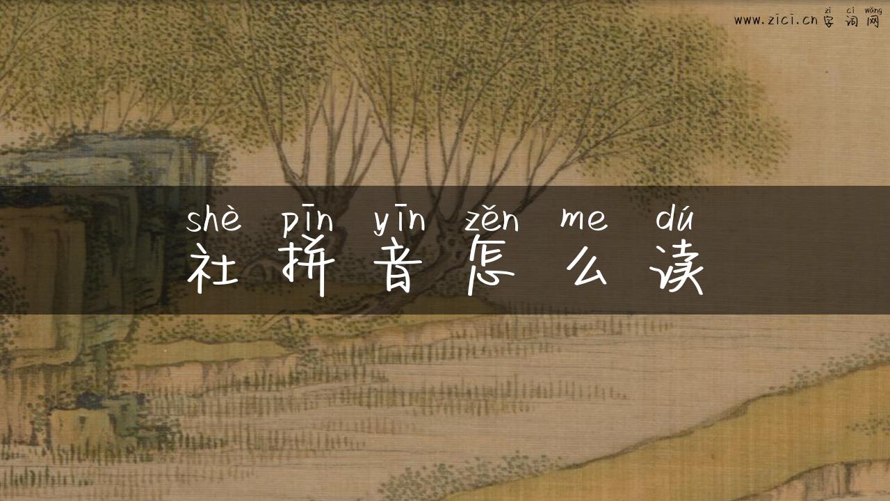 社拼音怎么读
