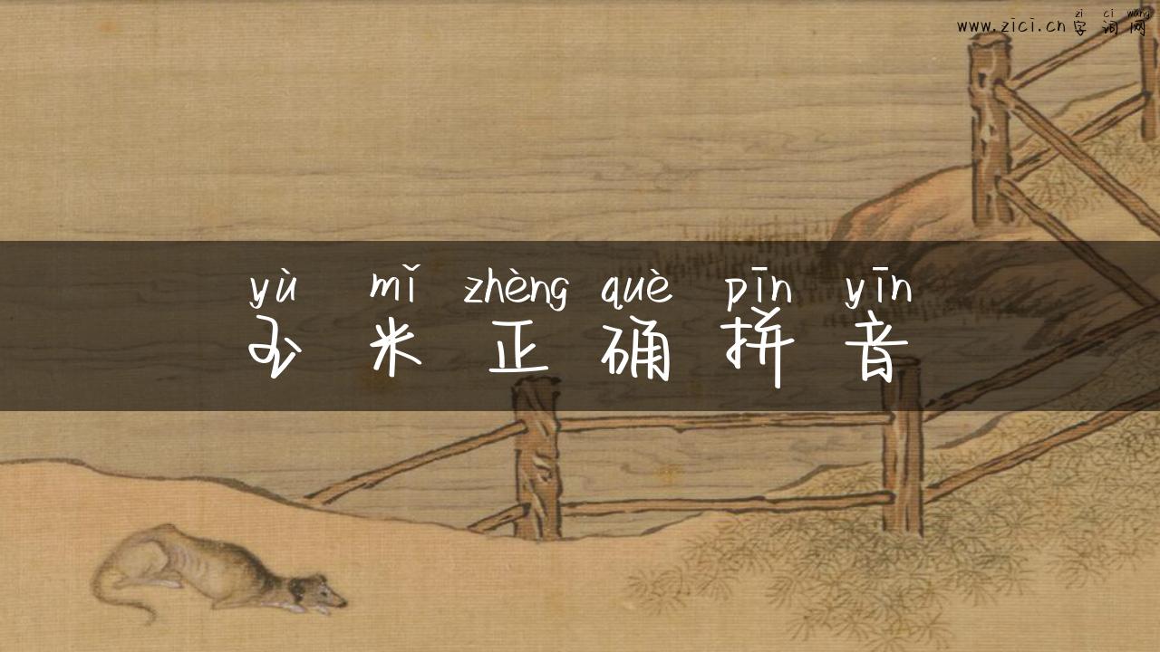 玉米正确拼音