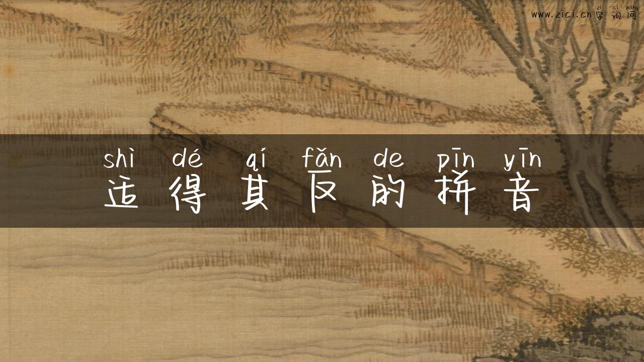 适得其反的拼音