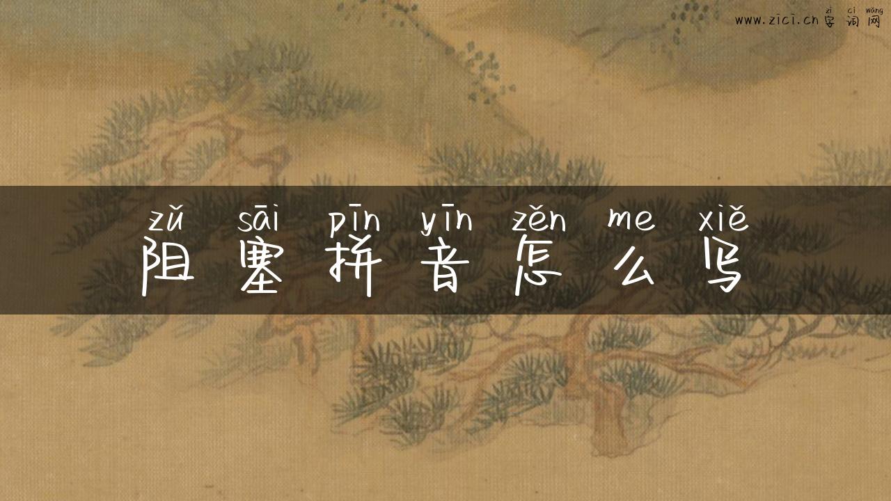阻塞拼音怎么写