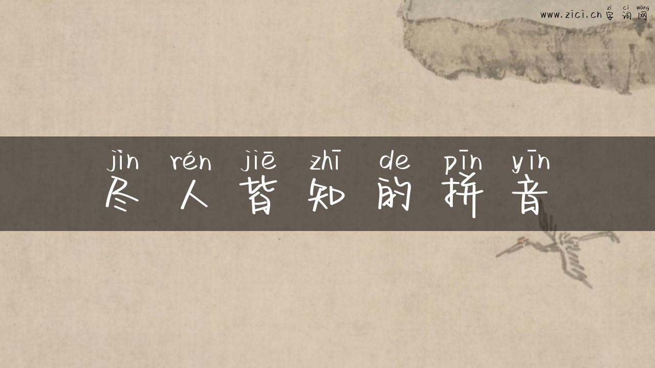 尽人皆知的拼音