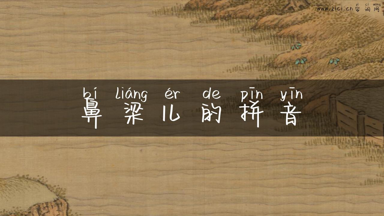 鼻梁儿的拼音
